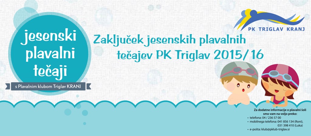 Zaključek jesenskih plavalnih tečajev PK Triglav 2015/16